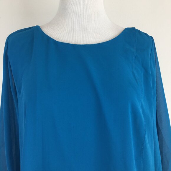 NWT SOFT SURROUNDINGS Petite Seaport Ethereality Top Front Back Overlays Shirt - Picture 14 of 14